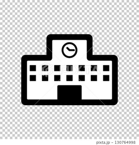 学校のアイコンイラスト 130764998