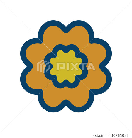 シンプルな花のアイコンイラスト 130765031