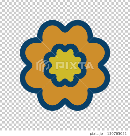 シンプルな花のアイコンイラスト 130765031