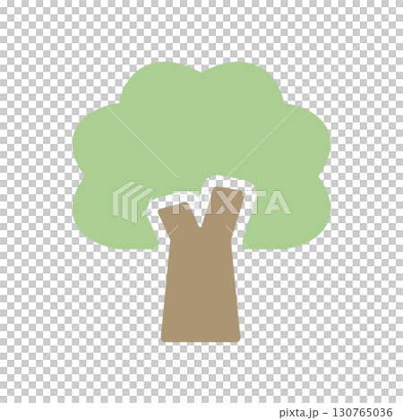 シンプルな木のアイコンイラスト 130765036
