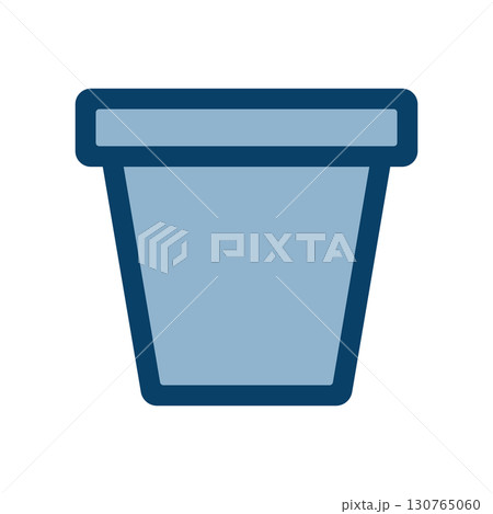 シンプルな鉢のアイコンイラスト シンプルな鉢のアイコンイラスト 130765060