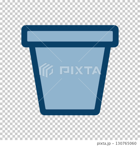 シンプルな鉢のアイコンイラスト シンプルな鉢のアイコンイラスト 130765060