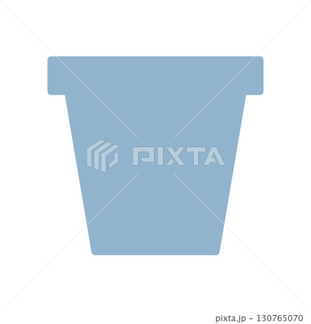 シンプルな鉢のアイコンイラスト シンプルな鉢のアイコンイラスト 130765070