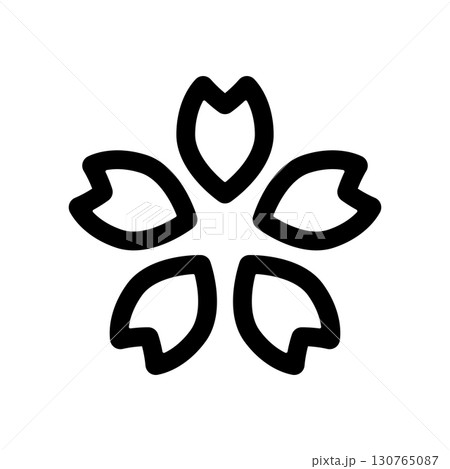 桜の花のアイコンイラスト 130765087