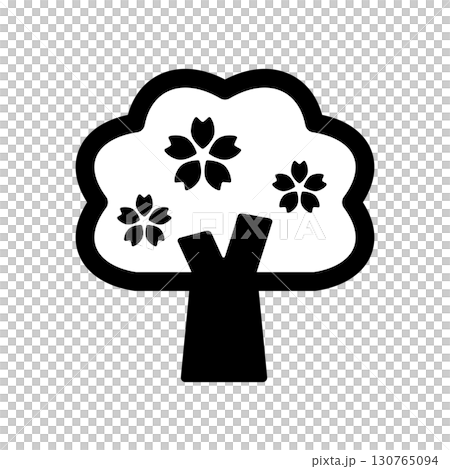 Cherry tree icon illustration 130765094