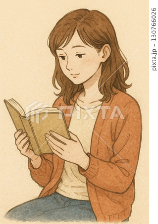 読書する女性 130766026
