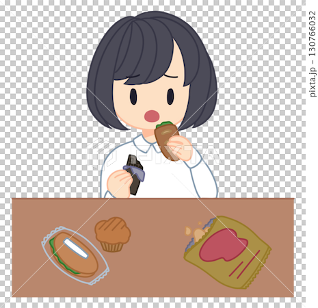 過食してしまう女性 過食してしまう女性 130766032