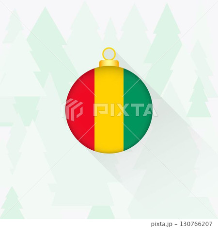 Guinea National Flag Christmas Decoration. 130766207