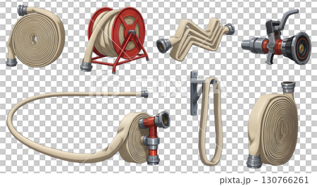 Set of item Firefighter character llustration. 130766261
