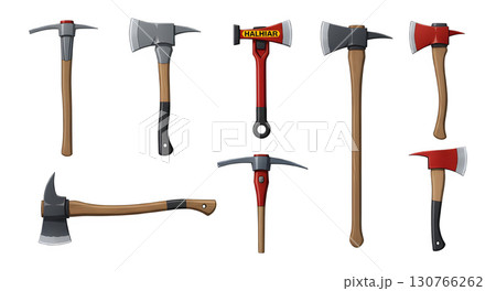 Set of item Firefighter character llustration. 130766262