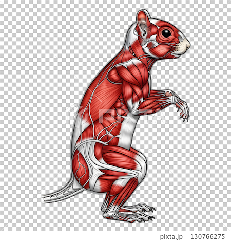 squirrel anatomy llustration 130766275