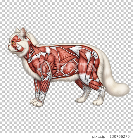 persian cat anatomy llustration 130766279