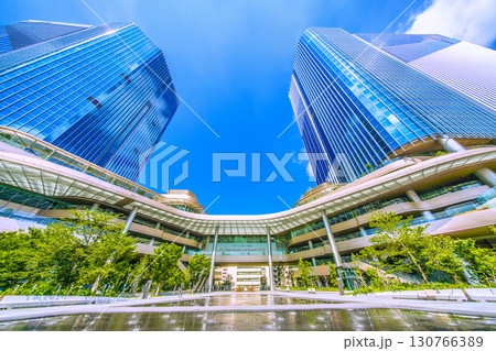 日本の東京都市景観 高輪ゲートウェイシティなどを望む＝19日 130766389