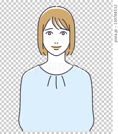 ブラウス姿の若い女性 130766512