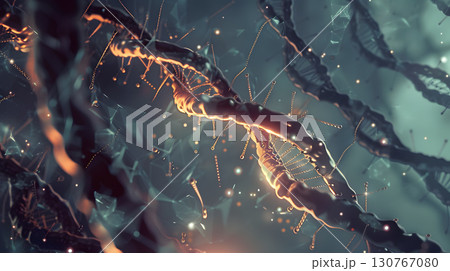 Biology Molecule Double Helix, illustration of a biology molecule Biology Molecule Double Helix, illustration of a biology molecule 130767080