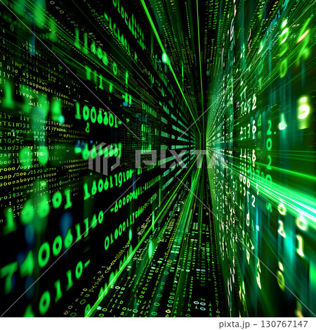 Binary Code Data Streamのイラスト素材 [130767147] - PIXTA