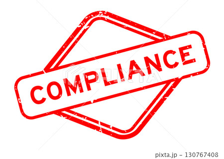 Grunge red compliance word rubber seal stamp on white background Grunge red compliance word rubber seal stamp on white background 130767408