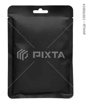 Black blank foil food packaging doypack pouch with zipper and euro slot hanging feature Black blank foil food packaging doypack pouch with zipper and euro slot hanging feature 130768014