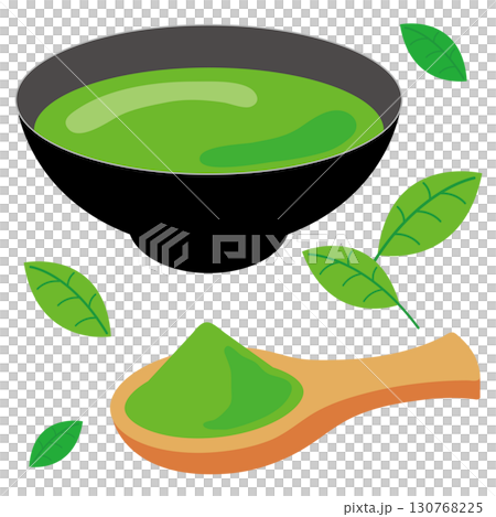 抹茶のイラストセット 130768225