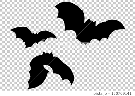 Halloween bat silhouette illustration vector Halloween bat silhouette illustration vector 130769141