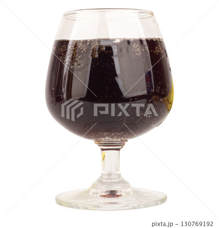 Cola in Wine Glass Minimalist Studio Shot on white background Cola in Wine Glass Minimalist Studio Shot on white background 130769192