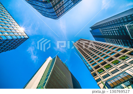 日本の東京都市景観 日本橋一丁目の再開発事業やビル群などを望む=8月21日 日本の東京都市景観 日本橋一丁目の再開発事業やビル群などを望む=8月21日 130769527