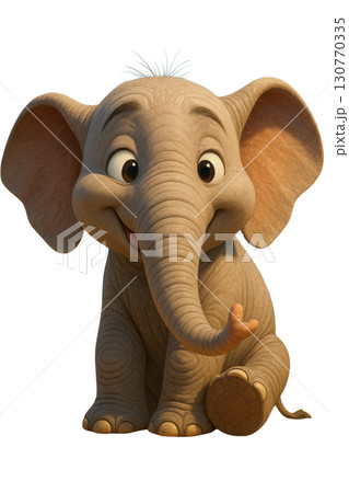 嬉しそうなゾウ 130770335
