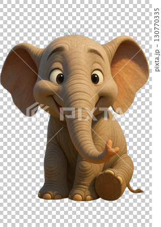 嬉しそうなゾウ 130770335
