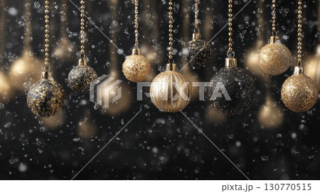 Elegant Christmas Ornaments with Snowflakes for Holiday Cheer 130770515