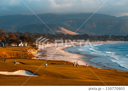 Pebble Beach golf course, Monterey, California, usa Pebble Beach golf course, Monterey, California, usa 130770803