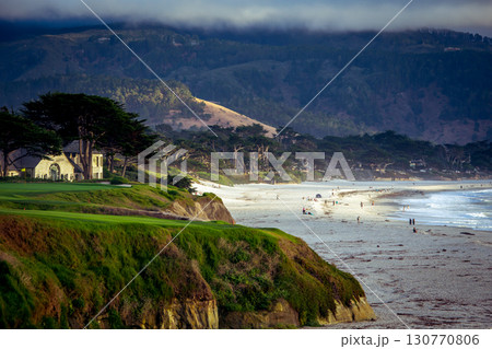 Pebble Beach golf course, Monterey, California, usa Pebble Beach golf course, Monterey, California, usa 130770806