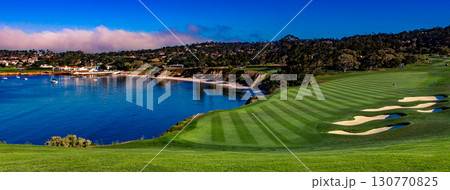 Pebble Beach golf course, Monterey, California, usa 130770825