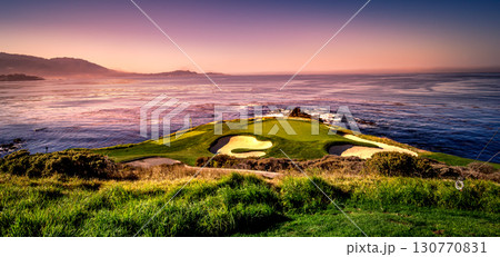Pebble Beach golf course, Monterey, California, usa Pebble Beach golf course, Monterey, California, usa 130770831