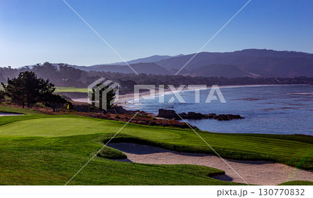 Pebble Beach golf course, Monterey, California, usa 130770832