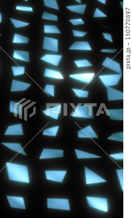 Abstract glowing shards scattered on a dark background, creating a futuristic and fragmented visual pattern Abstract glowing shards scattered on a dark background, creating a futuristic and fragmented visual pattern 130770897