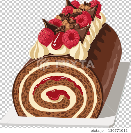 A chocolate Buche de Noel perfect for Christmas 130771011