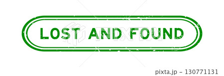 Grunge green lost and found word rubber seal stamp on white background Grunge green lost and found word rubber seal stamp on white background 130771131