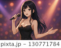 黒髪の女性 ステージで歌う マイク 萌え絵.jpg 130771784