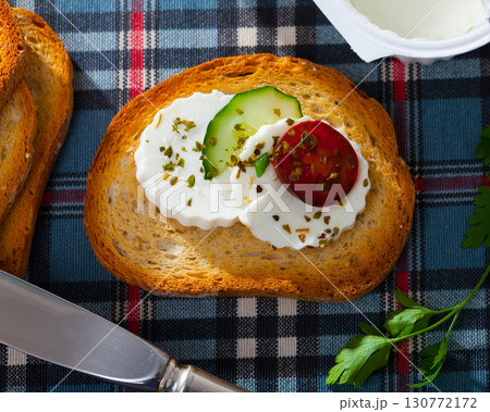 Sandwich with green cheese Sandwich with green cheese 130772172