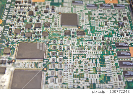 Electronic main board close-up 130772248
