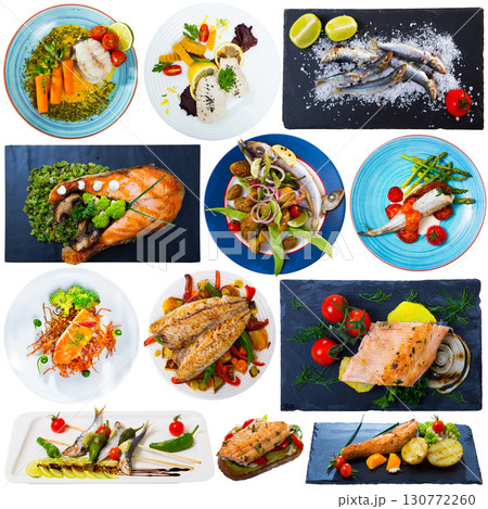 Set of assorted dishes with fish Set of assorted dishes with fish 130772260