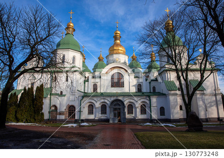 Saint Sophia Cathedral in Kyiv is famed for its stunning domes and historical importance, serving as a key Orthodox worship site that draws visitors for its beauty year round. Saint Sophia Cathedral in Kyiv is famed for its stunning domes and historical importance, serving as a key Orthodox worship site that draws visitors for its beauty year round. 130773248