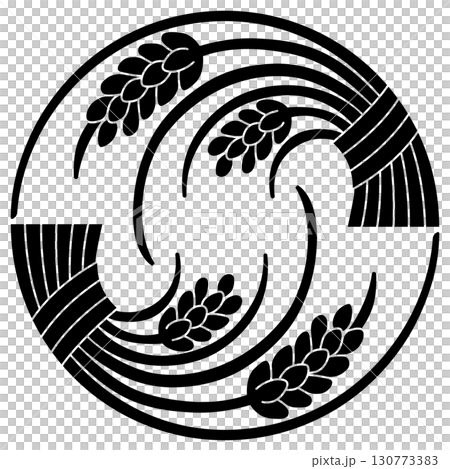 It's a family crest. It is called Futari Ina no Maru. 130773383