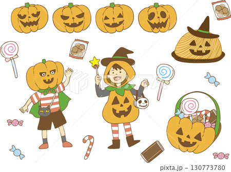 ハロウィン素材 130773780