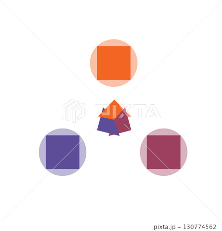 Color circular infographics 3 isolated on white background 130774562