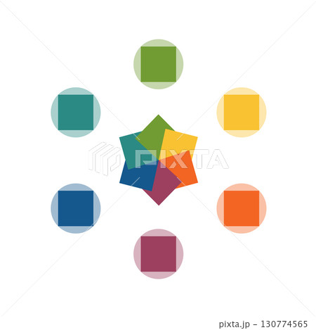 Color circular infographics 6 130774565