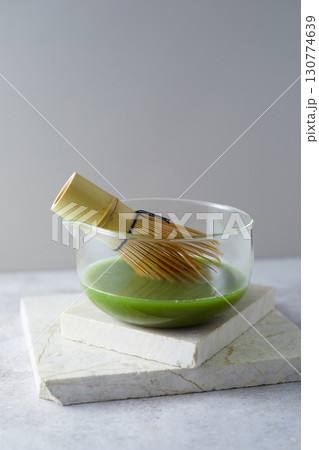 Close up pure matcha green tea 130774639