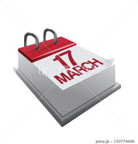 calendar 17 March Saint Patrick's Day 130774696