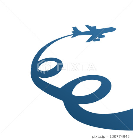 Airplane icon isolated on white background 130774943