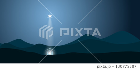 Star shines over manger of Jesus Christ Star shines over manger of Jesus Christ 130775587